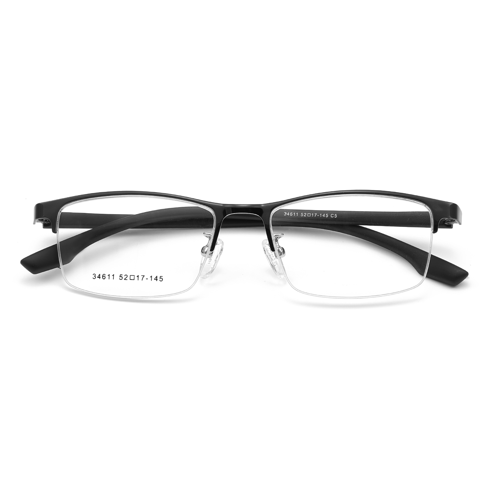 34611 Minimalist Half-Frame Hypoallergenic Alloy na Salamin