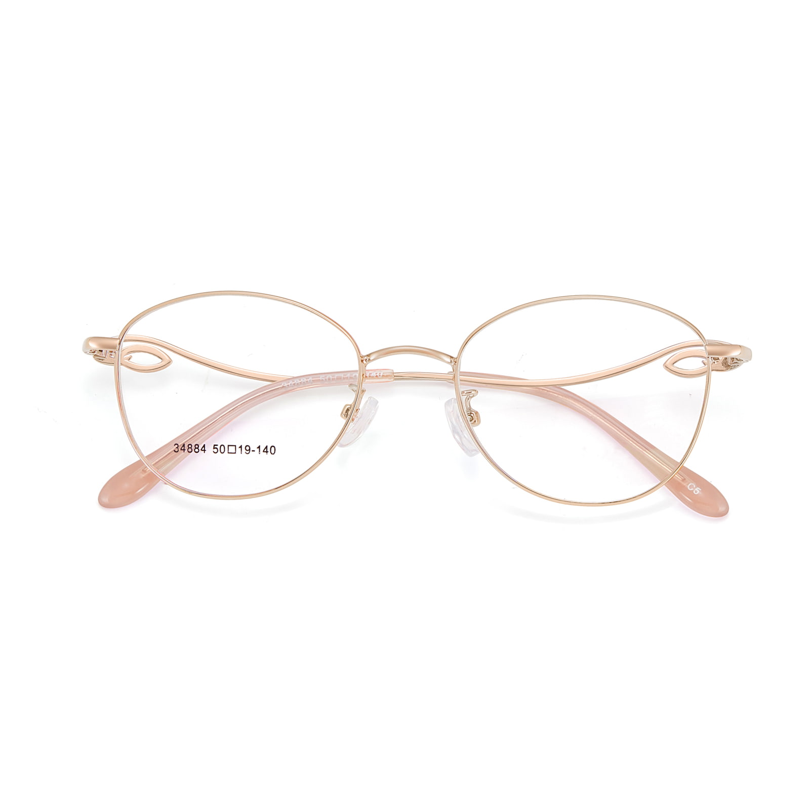 34884 Malumanay na Doble-Sided Carved Alloy Glasses