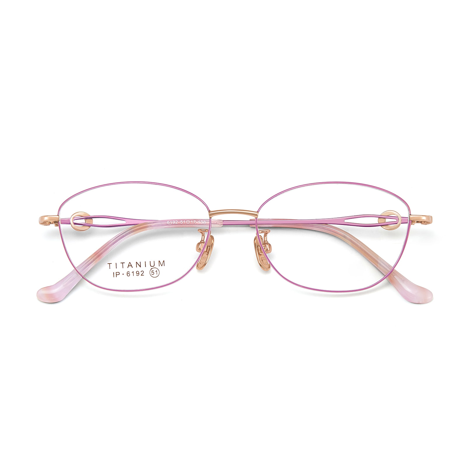 6192 Maliit na Frame Non-Deformed Fine Diamond Pure Titanium Salamin
