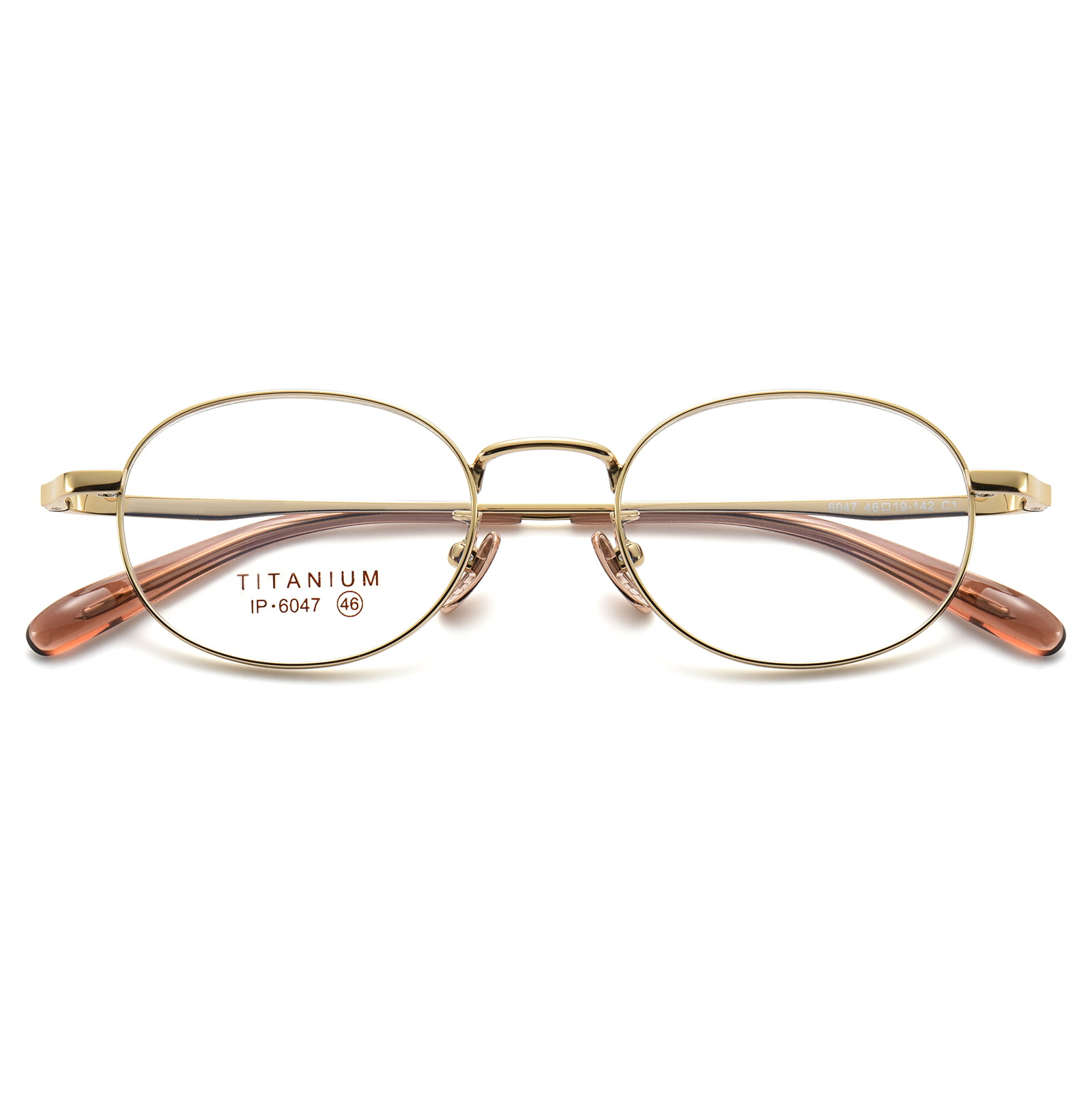 6047 Malapad na Rimmed Exquisite Non-Allergenic Pure Titanium Salamin