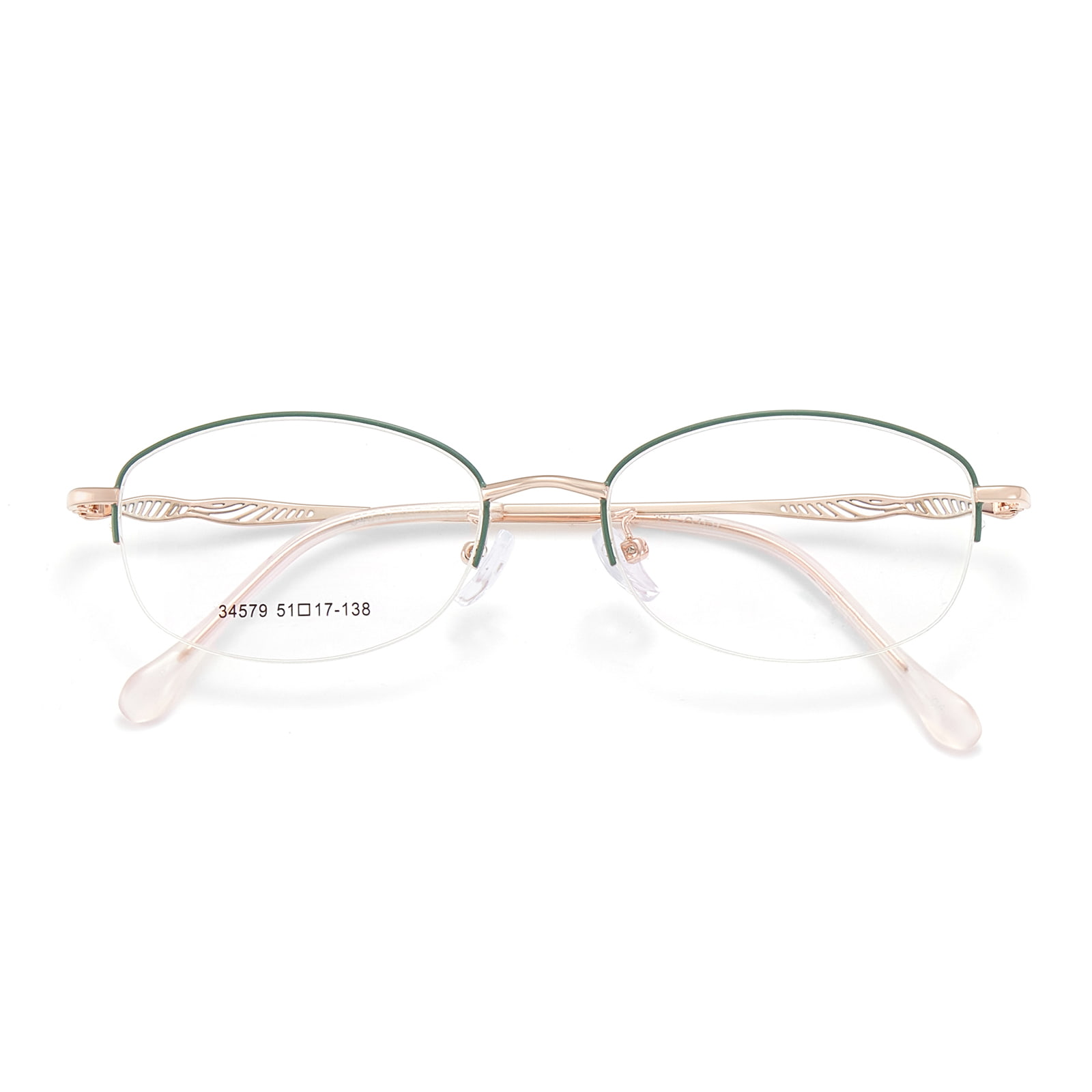 34579 Office Asymmetric Hollow Line Alloy Glasses