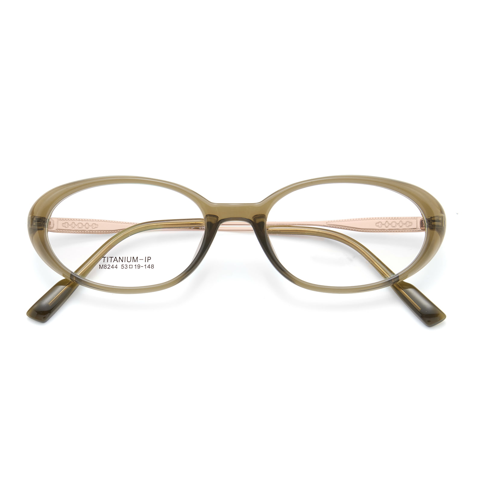 M8244 Oval Wide-Rim Corrosion Resistant β Titanium Salamin
