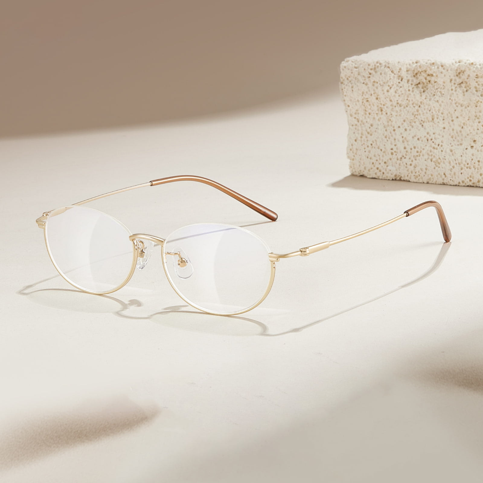 58201 Katangi-tanging Inverted Half Frame Alloy na Salamin