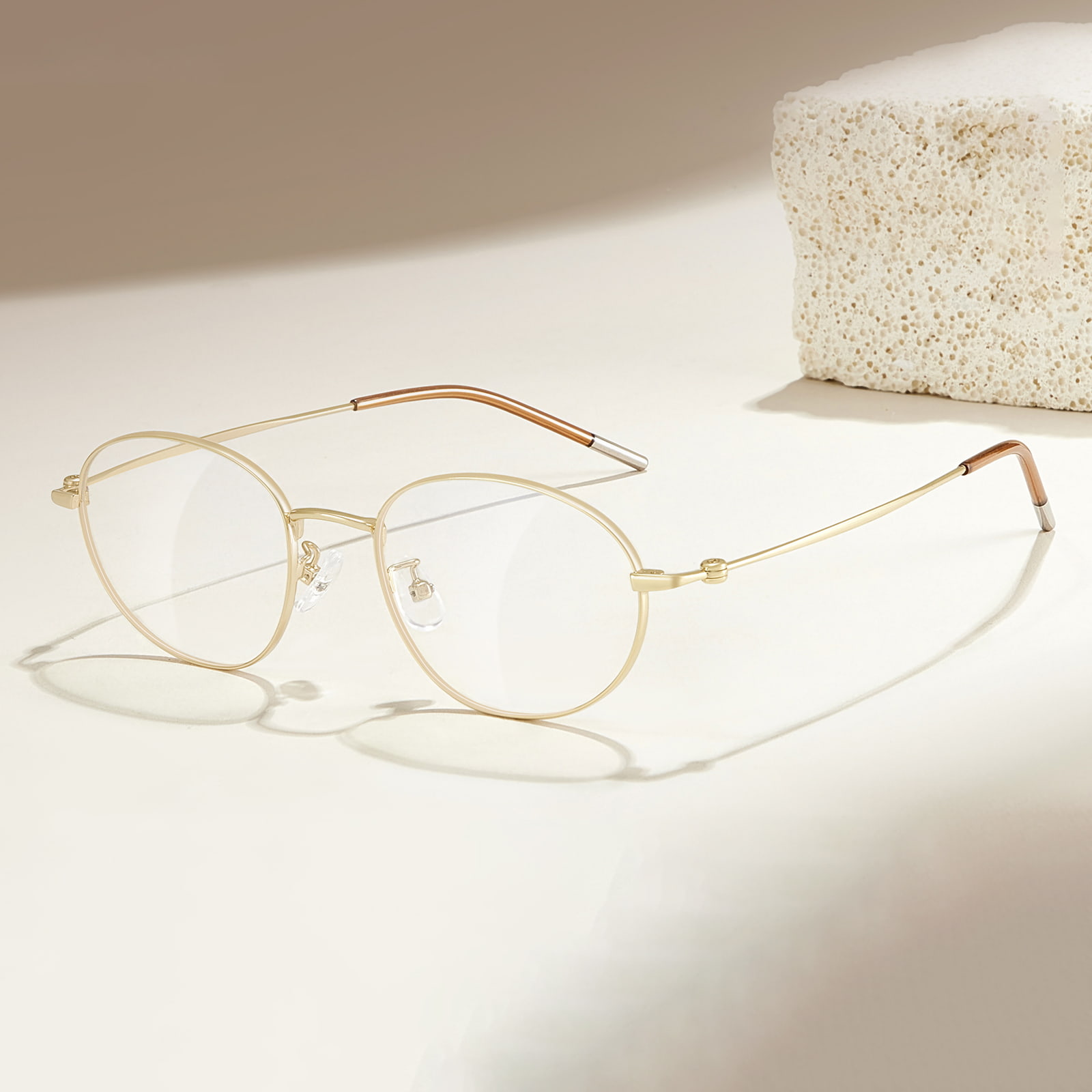 58161 Asymmetric Narrow Frame na Alloy na Salamin sa Balat
