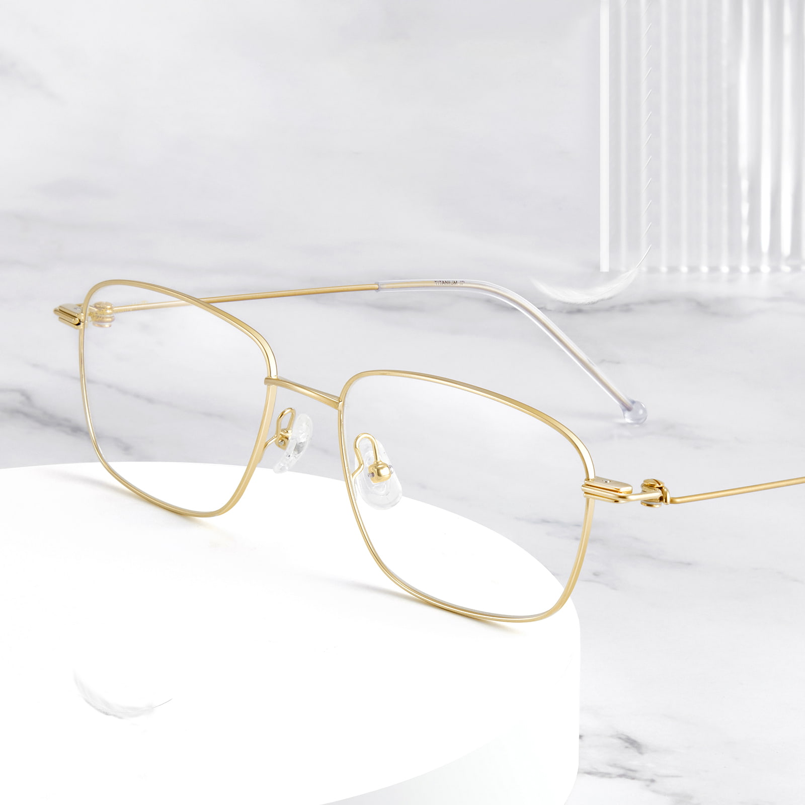 7734 Ultralight Square Frame Pure Titanium Salamin