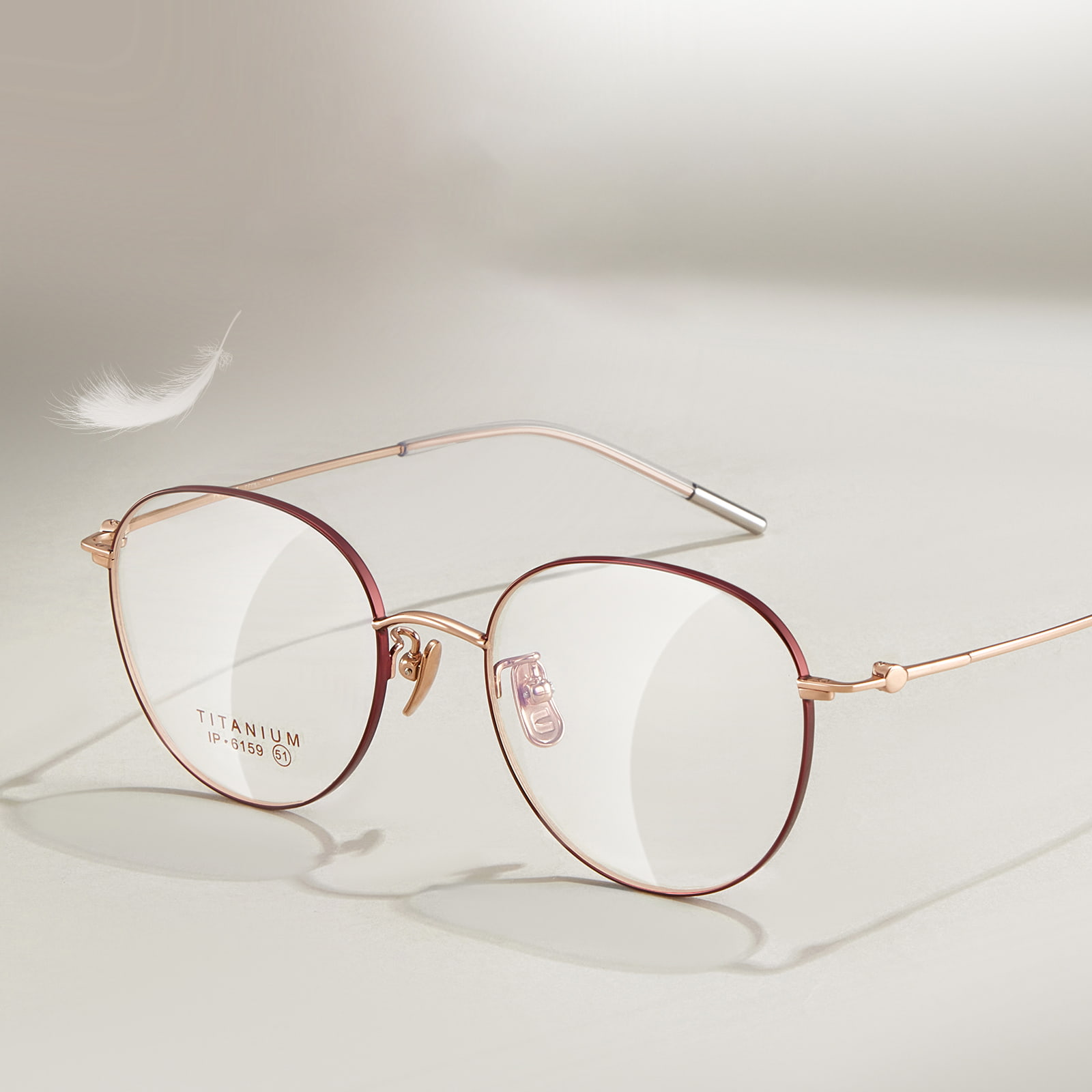 6159 Oval Fine Titanium Salamin