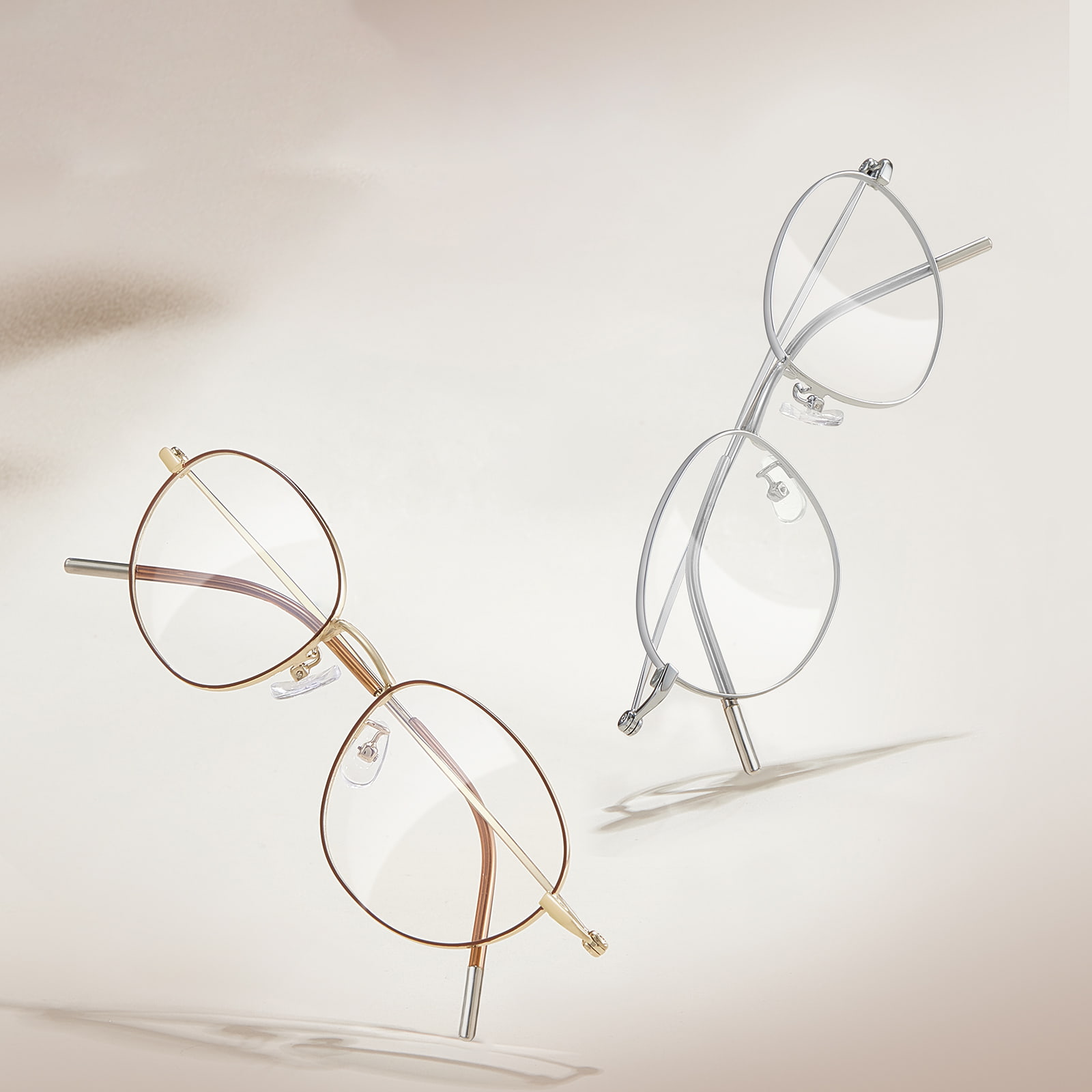 58161 Asymmetric Narrow Frame na Alloy na Salamin sa Balat