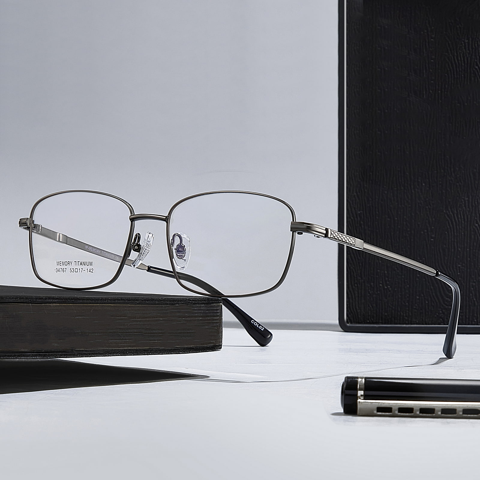 34767 Workplace Memory Titanium Anti-Extrusion Alloy Glasses
