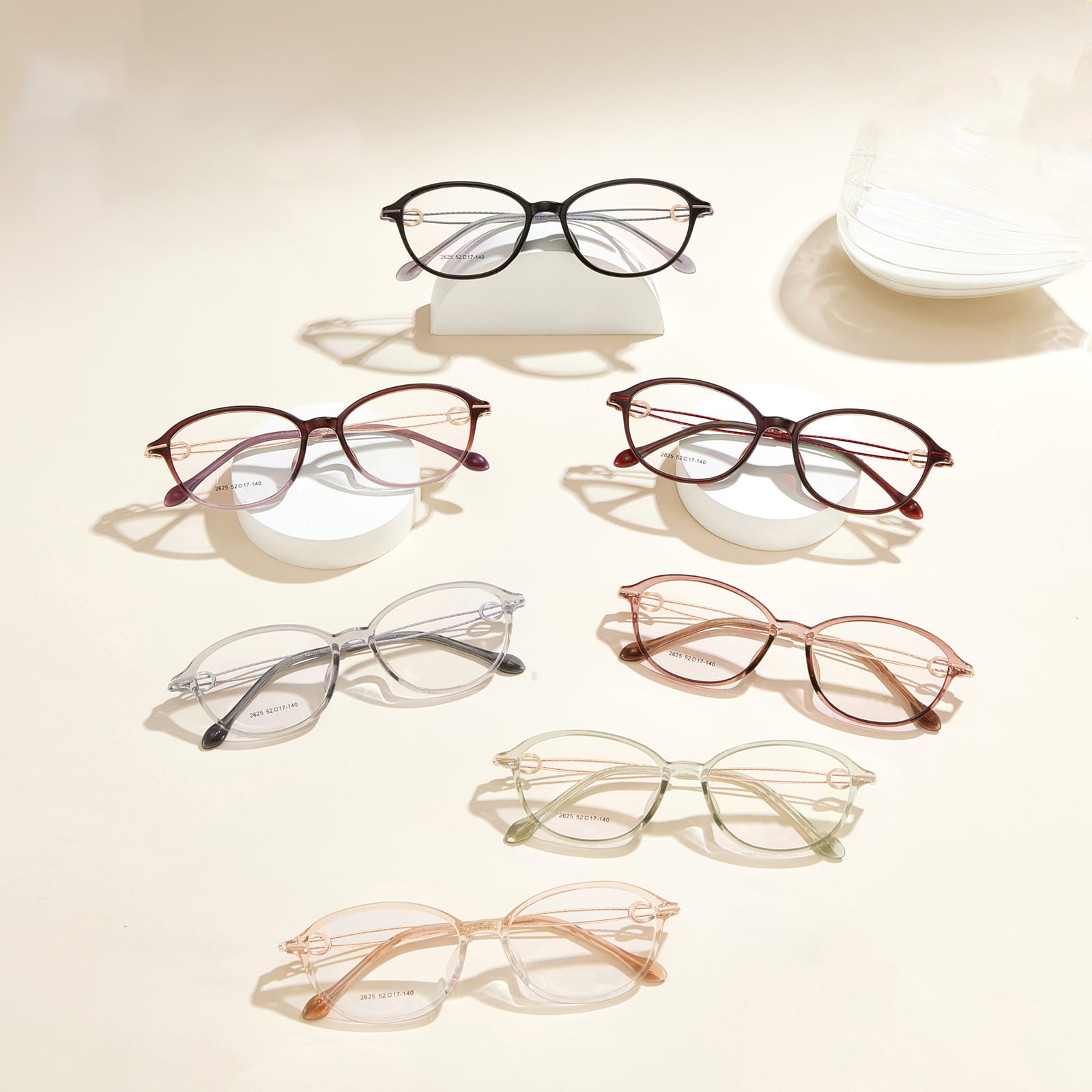 2625 Pawis-Resistant Glitter Inlaid TR90 Salamin