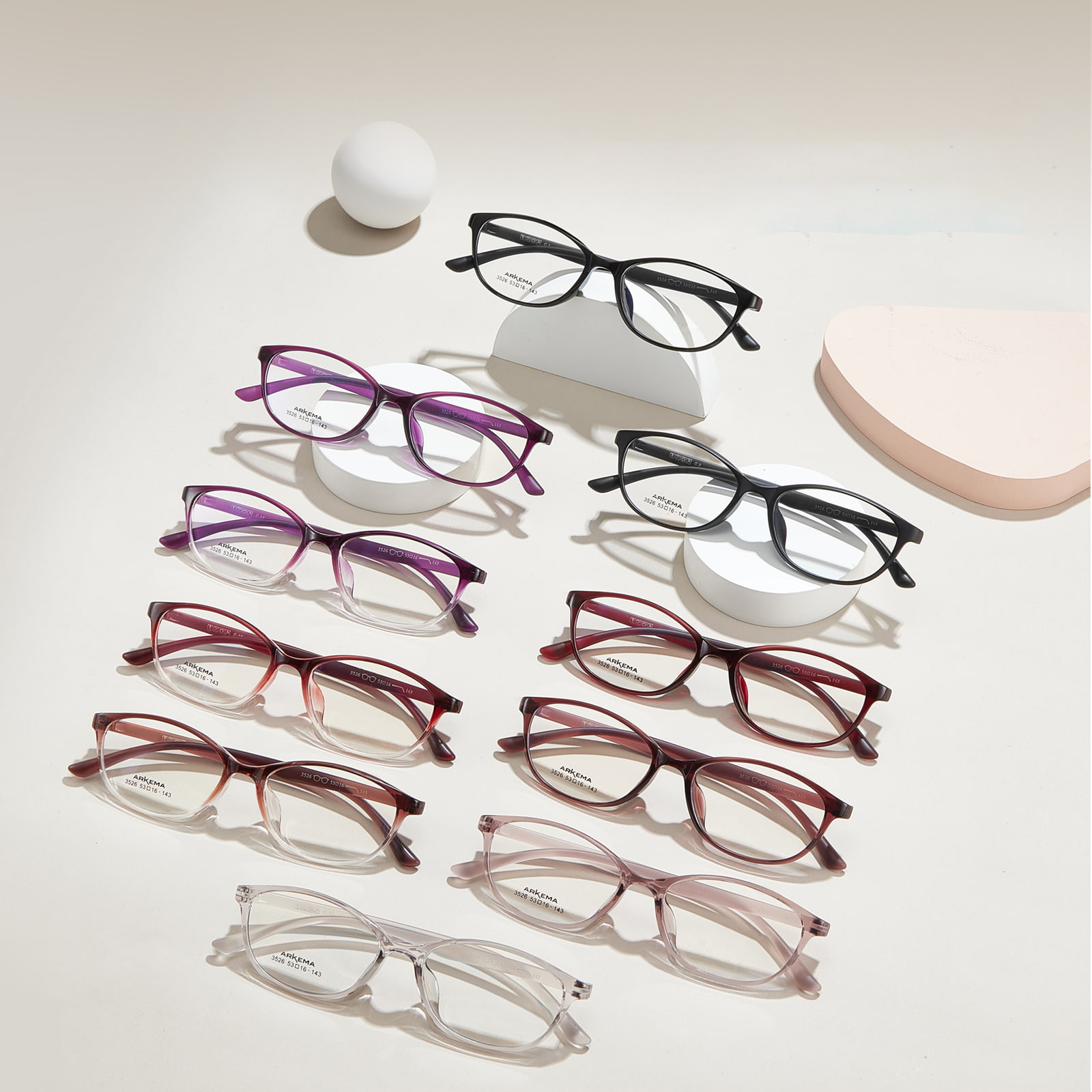 Ang 3526 Cat-Eye Frame ay Kasya sa TR90 na Salamin