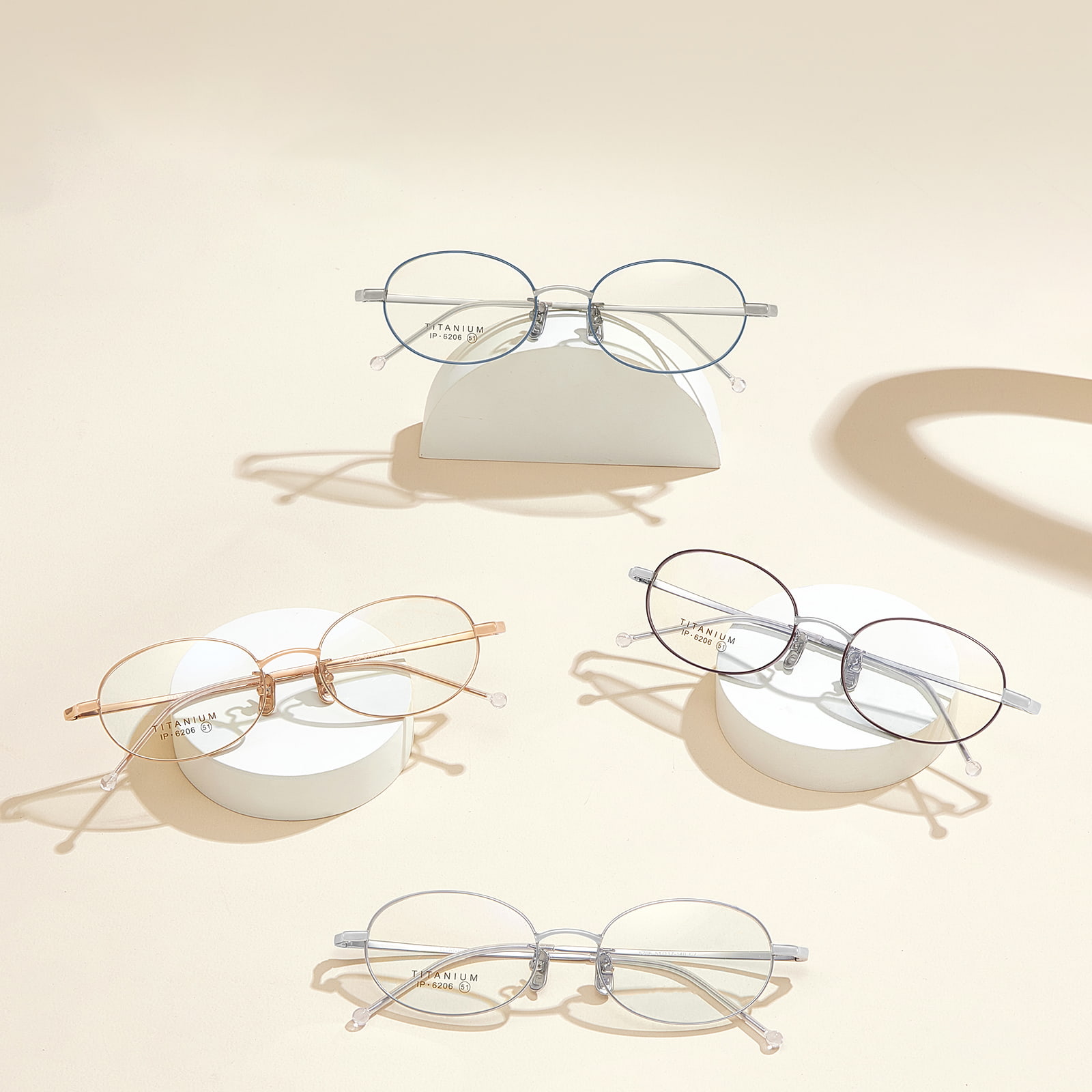 6206 Soft Curved Outward Expansion Pure Titanium Salamin