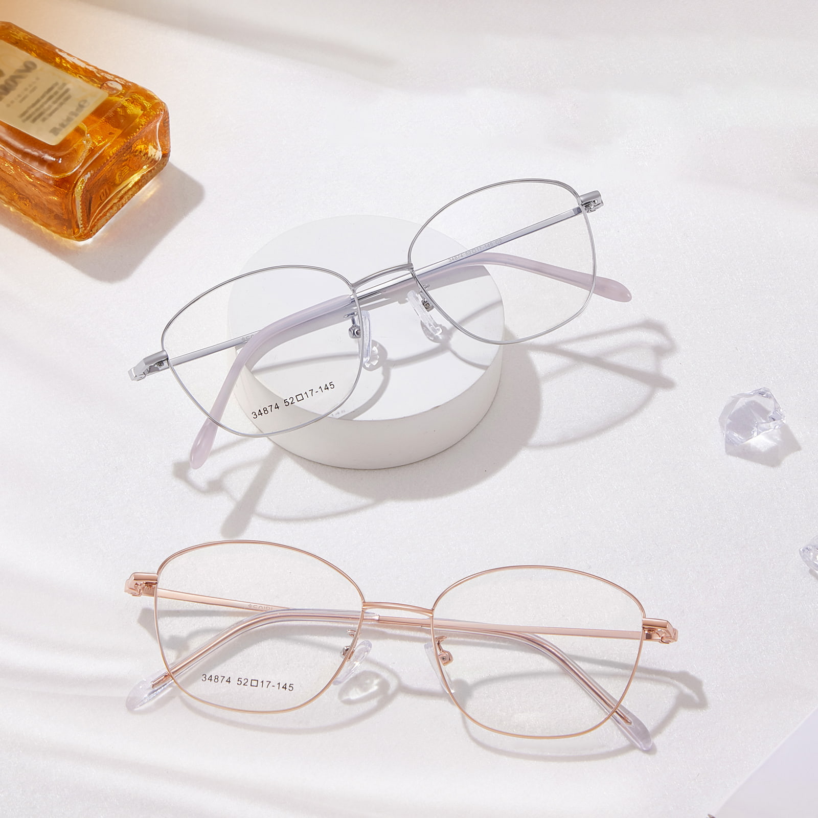 34874 Retro Manipis na Frame Alloy na Salamin
