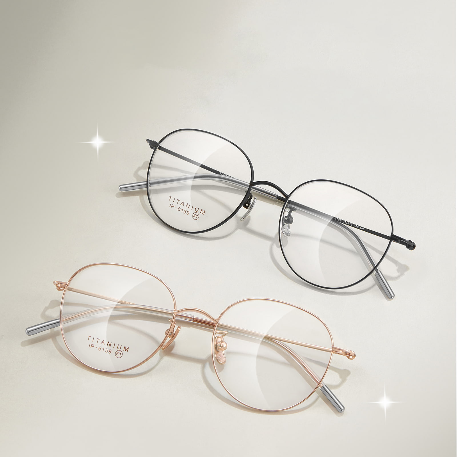 6159 Oval Fine Titanium Salamin