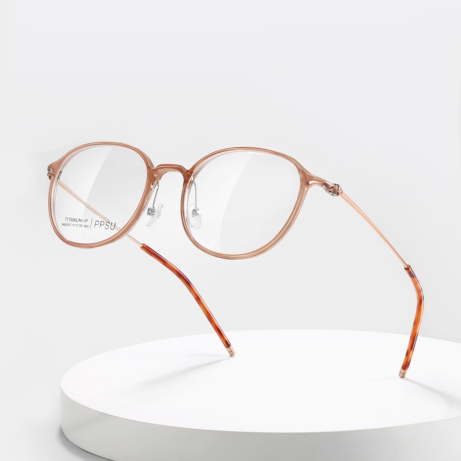 M8090 Round Frame Classic na Lumalaban sa Mataas na Temperatura β Titanium Salamin