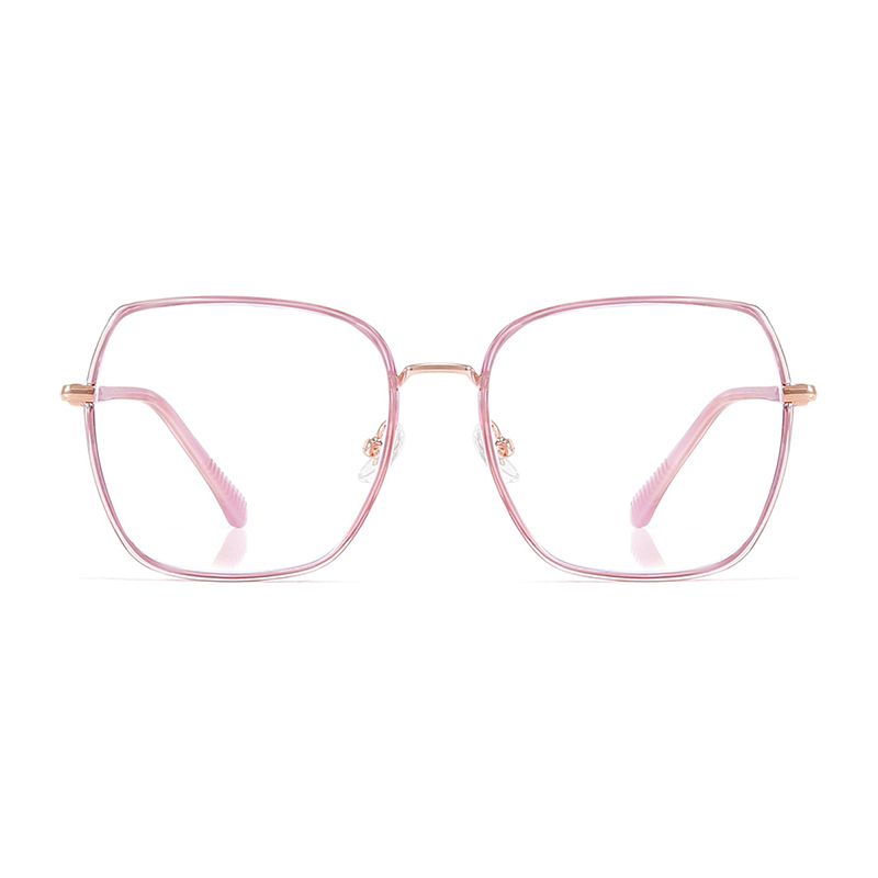 2288 Makapal na Malapad na Rim Glitter Malaking Frame Anti-Blue Light na Salamin