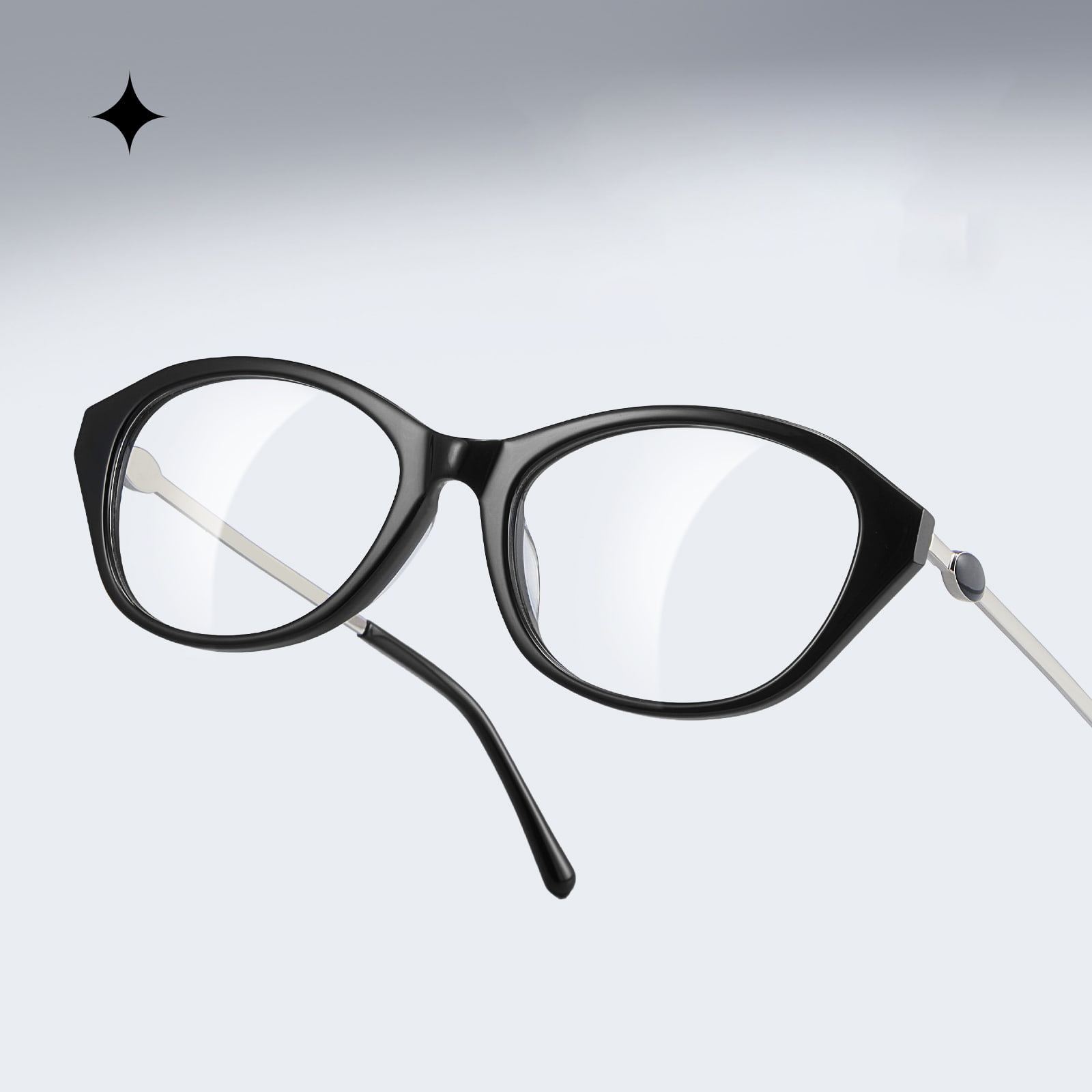 BC2039 Retro Cat-Eye Light Acetate Glasses