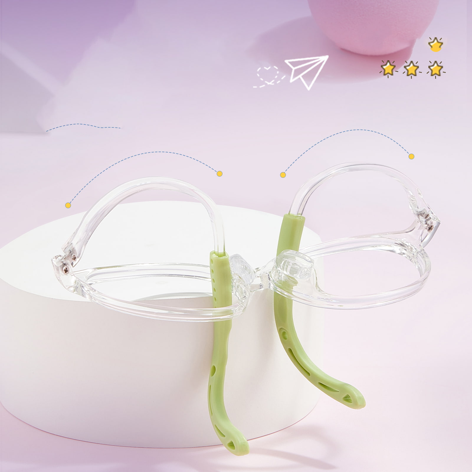 1713 Adjustable Temples Kumportable Soft Silicone Nose Pads Salamin