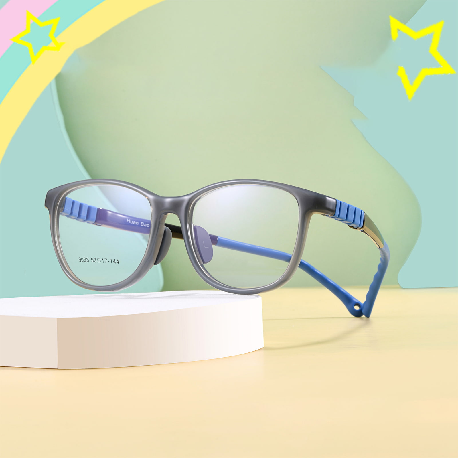 9033 Anti-Fall Safety Silicone Removable Glasses