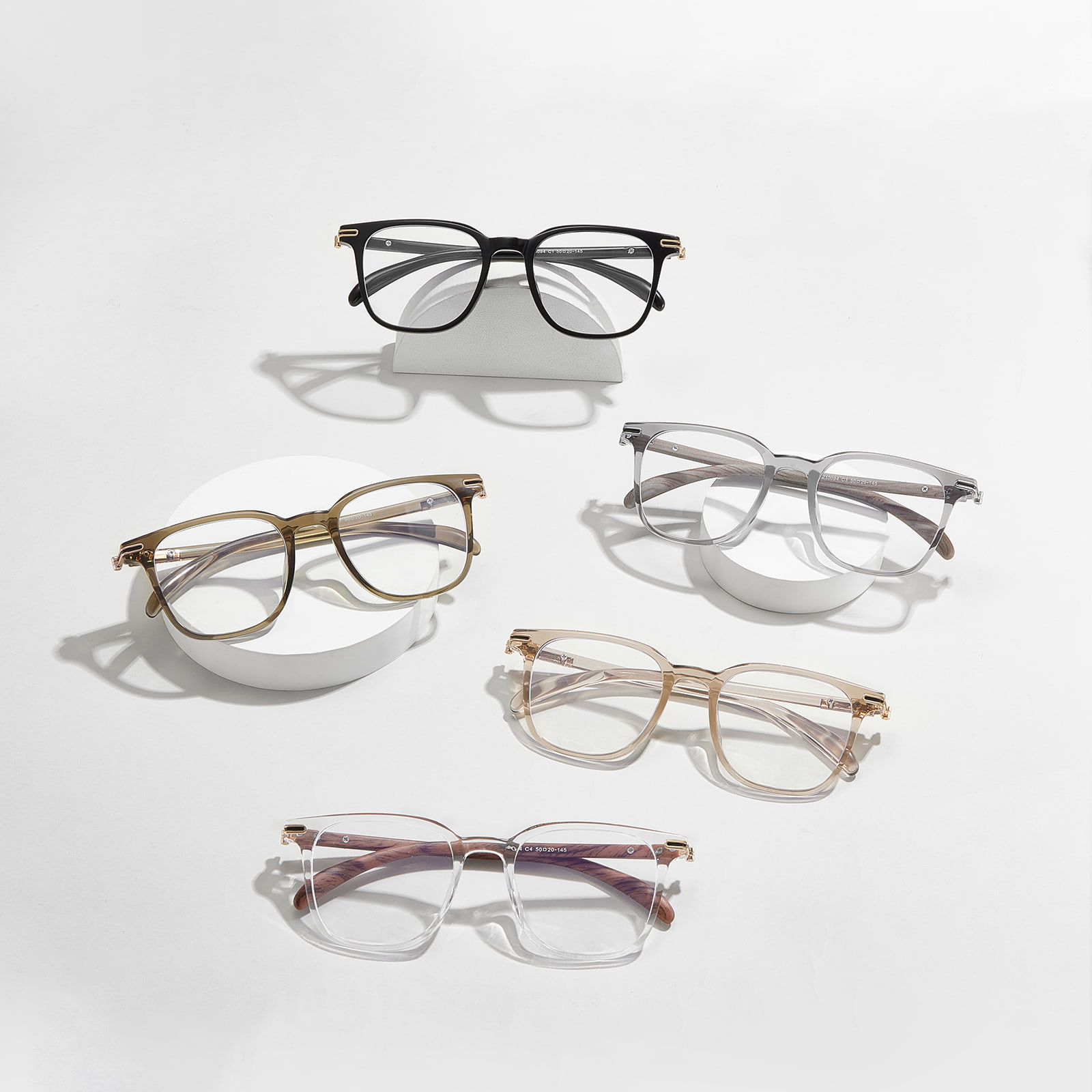 210094 Imitation Wood Grain Non-Slip Anti-Blue Light Glasses