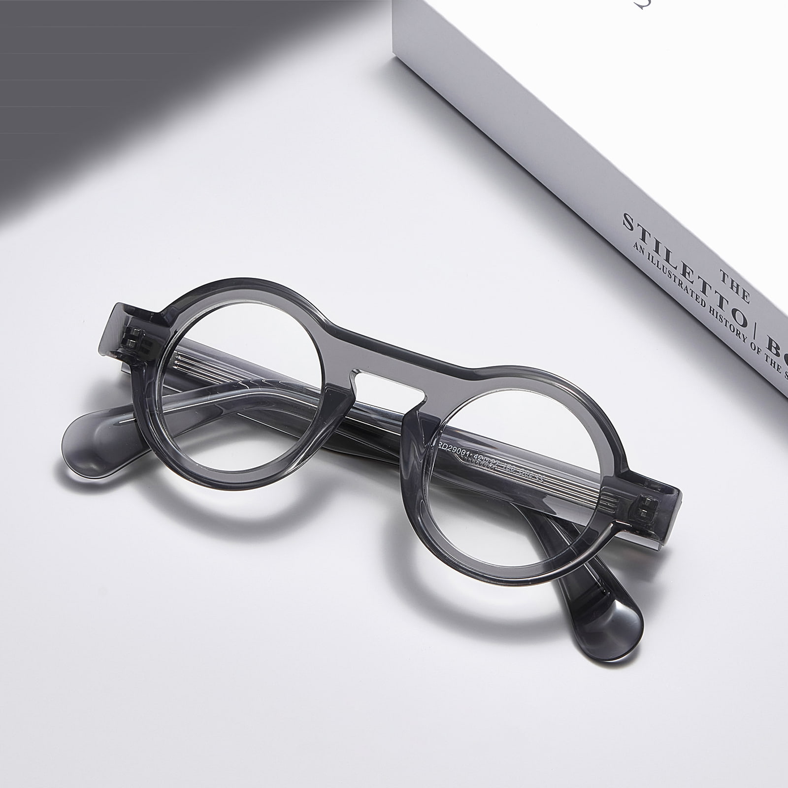 RD29001 Bato na Maliit na Bilog na Frame Acetate Glasses