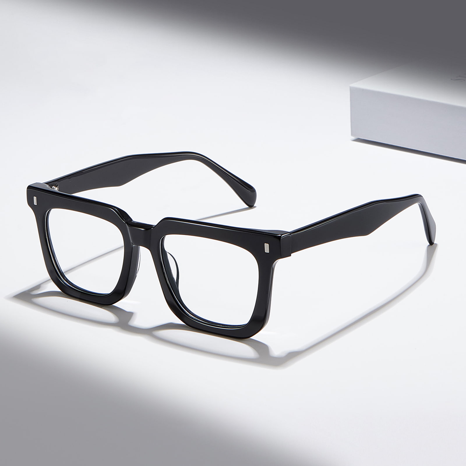RD29009 Bold Square Frame Tortoiseshell Textured Acetate Salamin