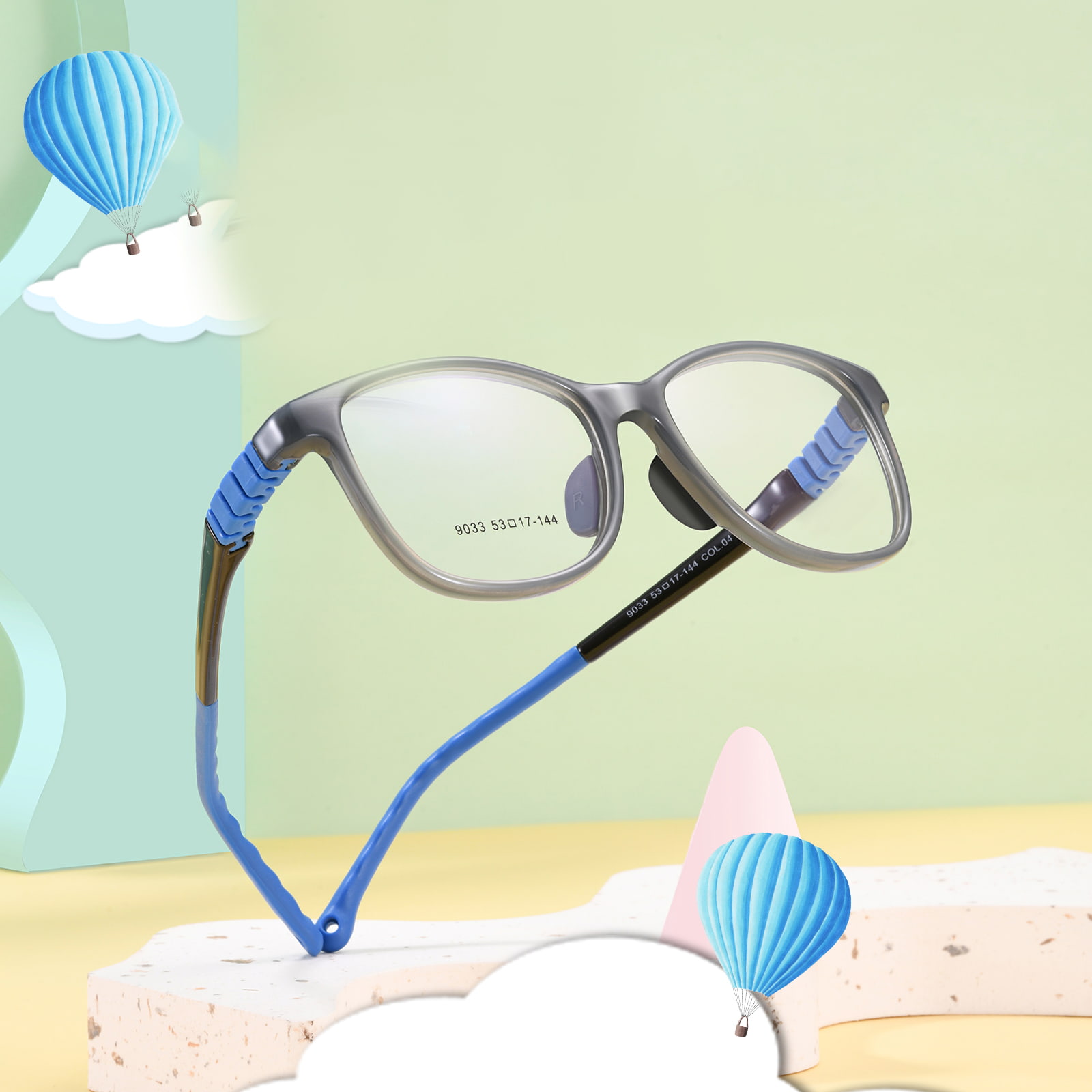 9033 Anti-Fall Safety Silicone Removable Glasses