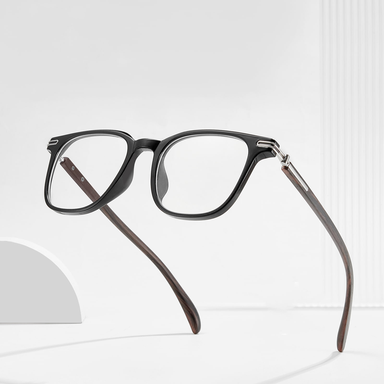 210094 Imitation Wood Grain Non-Slip Anti-Blue Light Glasses