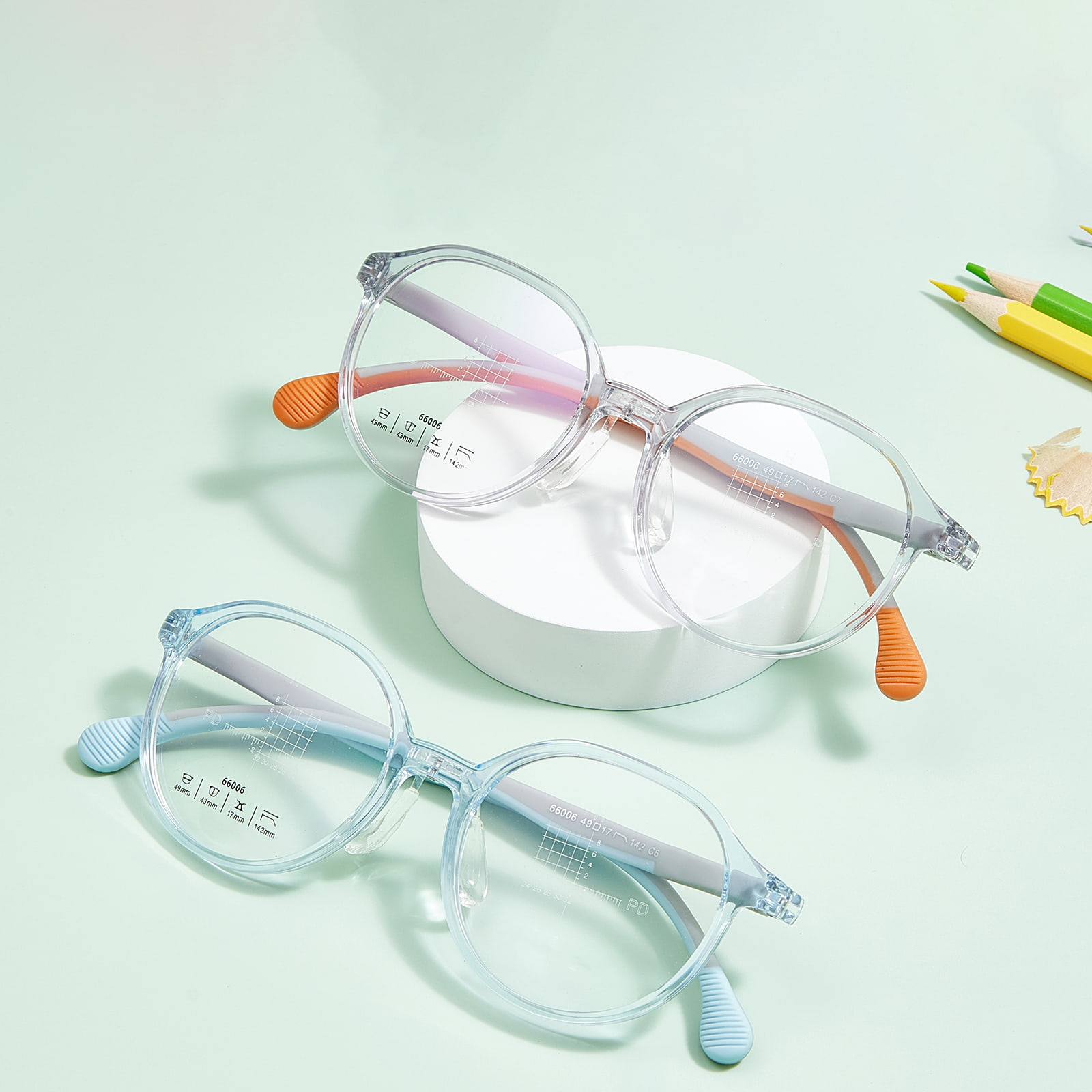 66006 Multicolor na U-Shaped na Soft Silicone Nose Pad na Salamin ng mga Bata