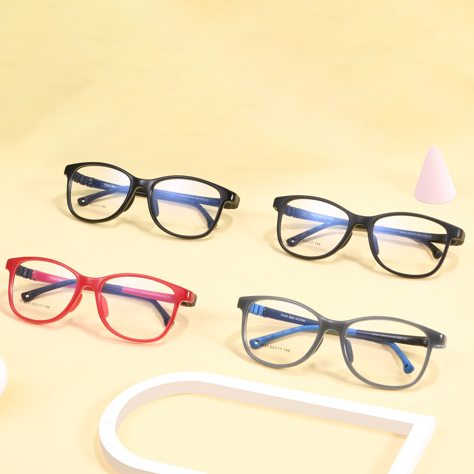 9033 Anti-Fall Safety Silicone Removable Glasses