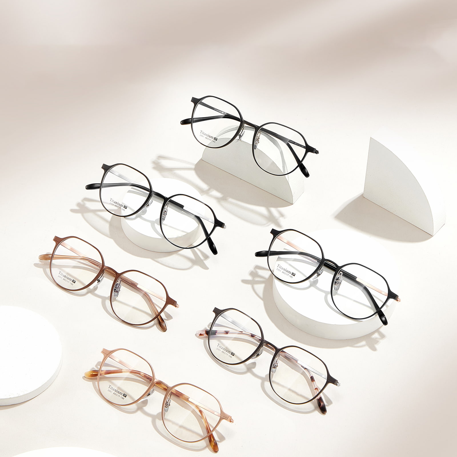 2451 One-Piece Anti-Scratch Reading Aluminum-Magnesium Glasses