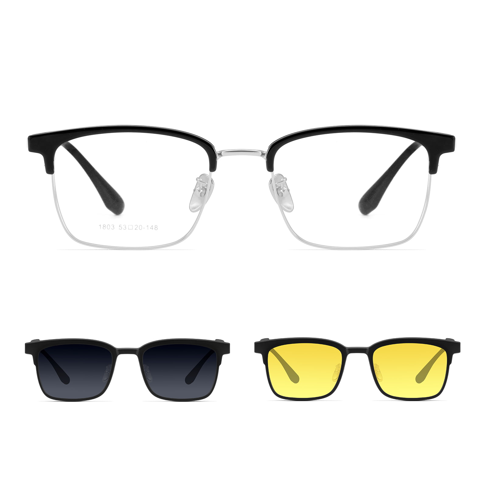 1803 Driving Myopia Sunglasses Strong 3-In-1 Magnetic Set