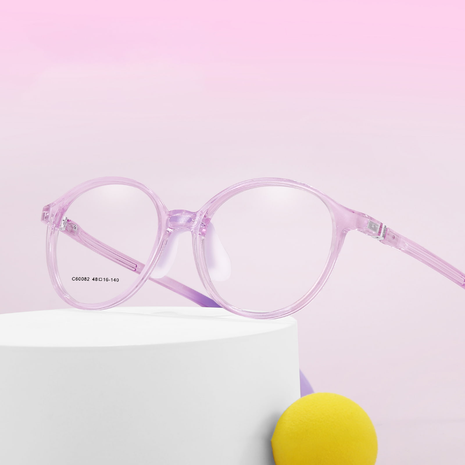 60082 Mga Pambata na Bilog na Frame Ultra-Light Sports Glasses