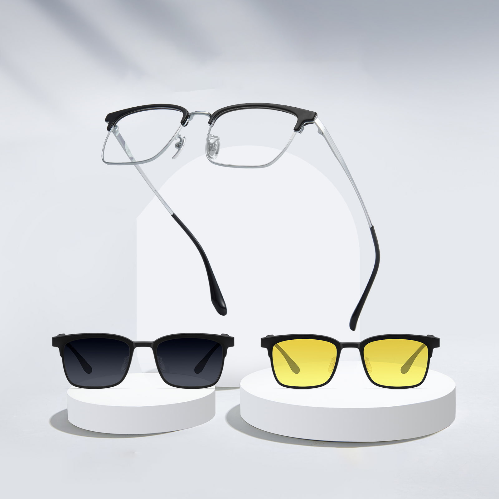 1803 Driving Myopia Sunglasses Strong 3-In-1 Magnetic Set