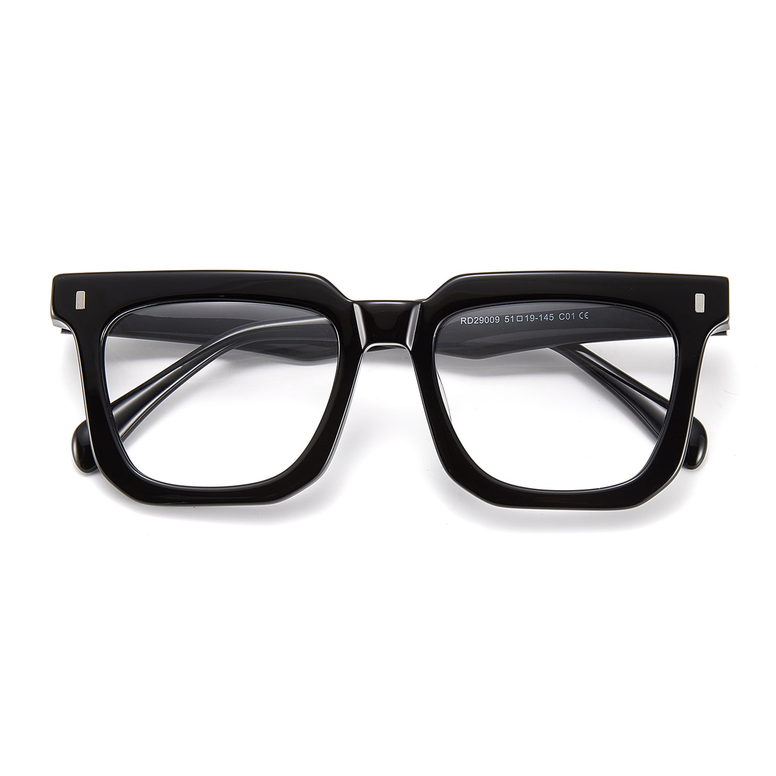 RD29009 Bold Square Frame Tortoiseshell Textured Acetate Salamin