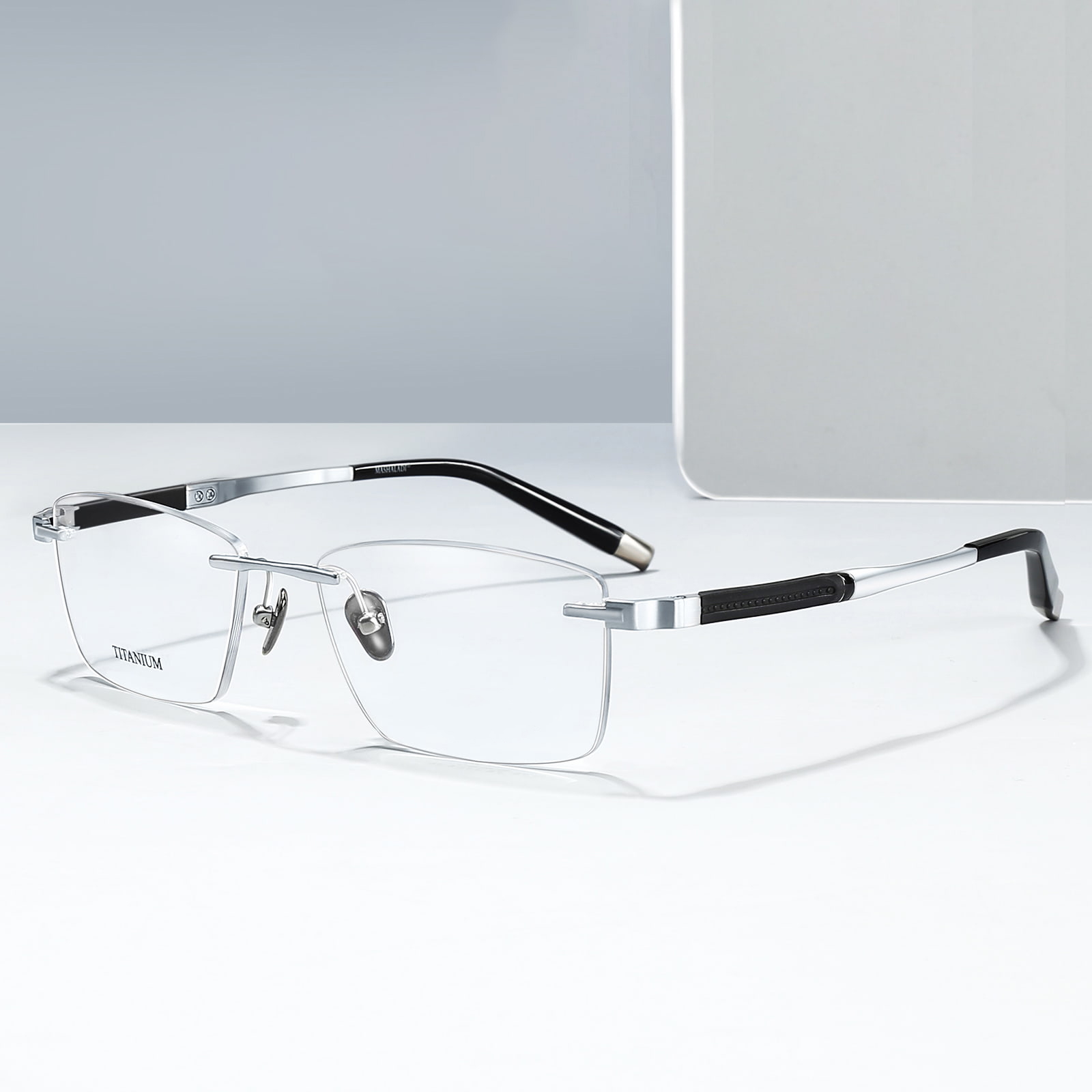 9058 Frameless Anti-Break Edge Pure Titanium Salamin