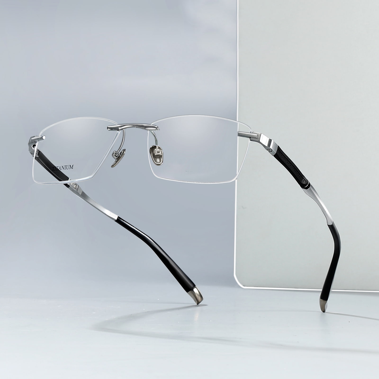 9058 Frameless Anti-Break Edge Pure Titanium Salamin